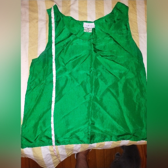 Green silk cami - Picture 3 of 4